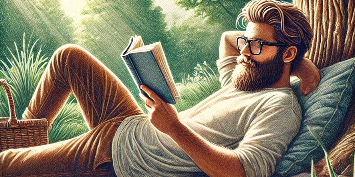 Lector Impetinente bajo un árbol